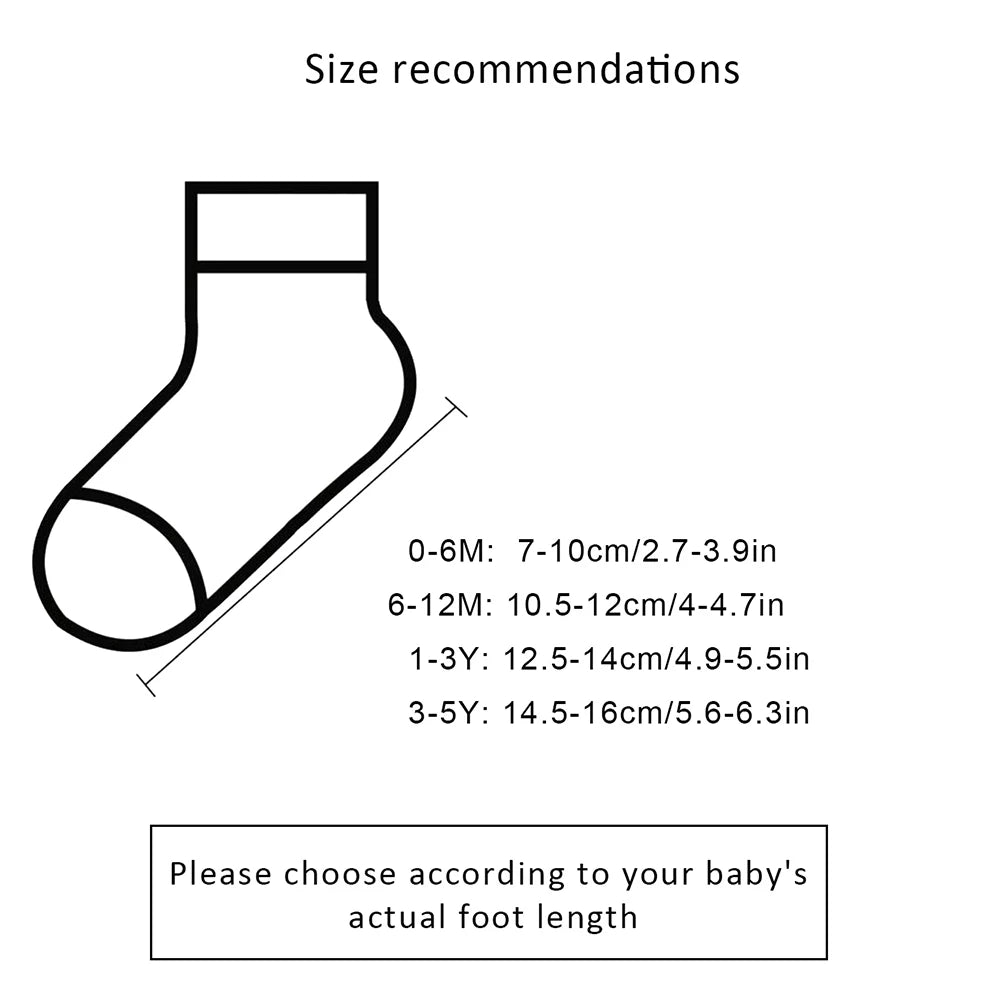 Baby Socks Cartoon Bear Toddler 5-Pack