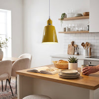Single Small Lamp Shade Pendant Light, Available in 9 Colours, Fabric Ceiling Hanging Lamp for Living Room Bedroom Kitchen, Modern Simple Style