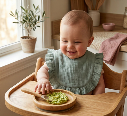 Muslin Baby Bib (6–36 Months) – For Drooling & Feeding – Ultra Soft Absorbent Cotton Bib for Babies & Toddlers with Snap Closure