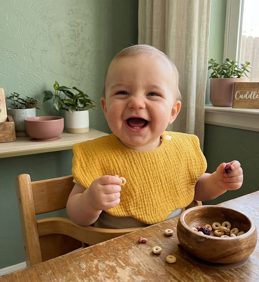 Muslin Baby Bib (6–36 Months) – Ultra Soft Absorbent Cotton Drool & Feeding Bib for Babies and Toddlers & Feeding Saliva Towel