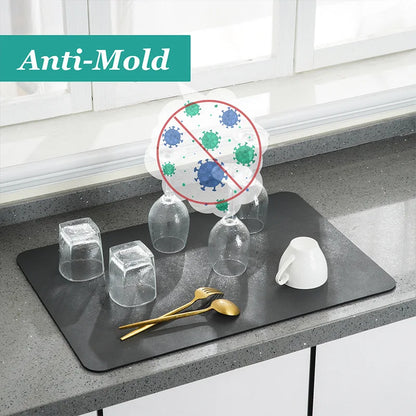 Absorbent Kitchen Dish Drying Mat