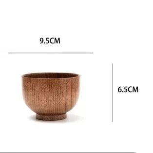 Japanese Wooden Soup & Serving Bowl