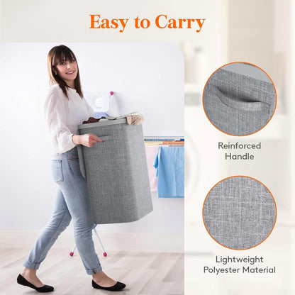 Wheeled Laundry Hamper with Lid