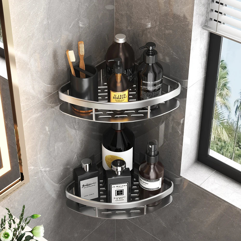 Wall-Mounted Diamond Shower Rack