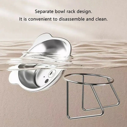 Elevated 304 Steel Cat & Dog Bowl