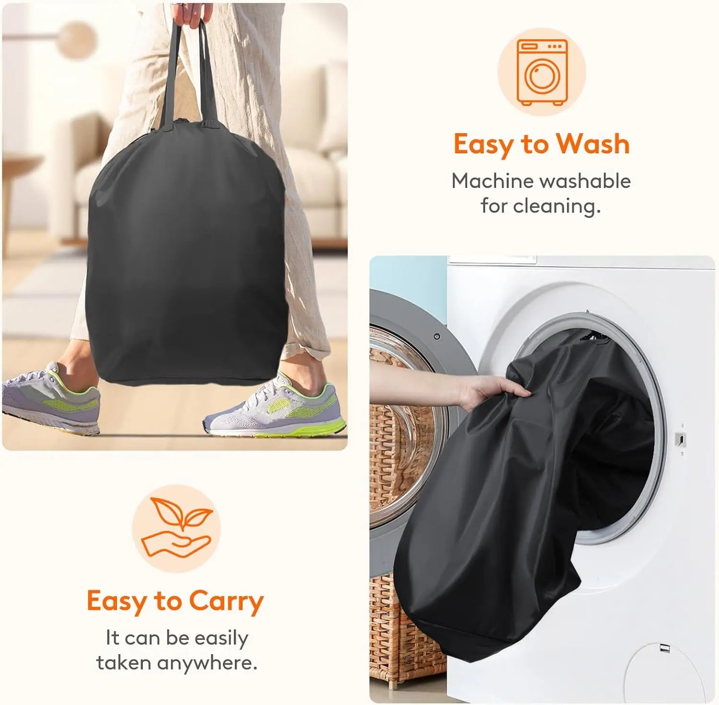 Wheeled Laundry Hamper with Lid