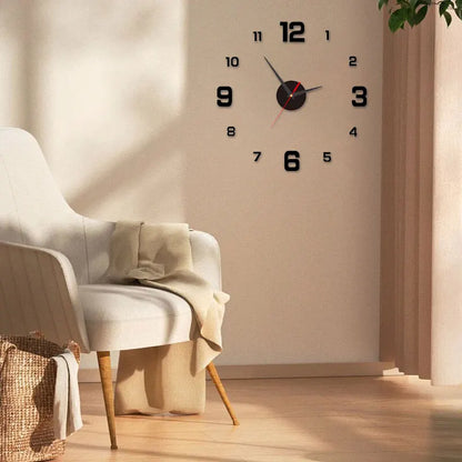 3D Frameless DIY Wall Clock