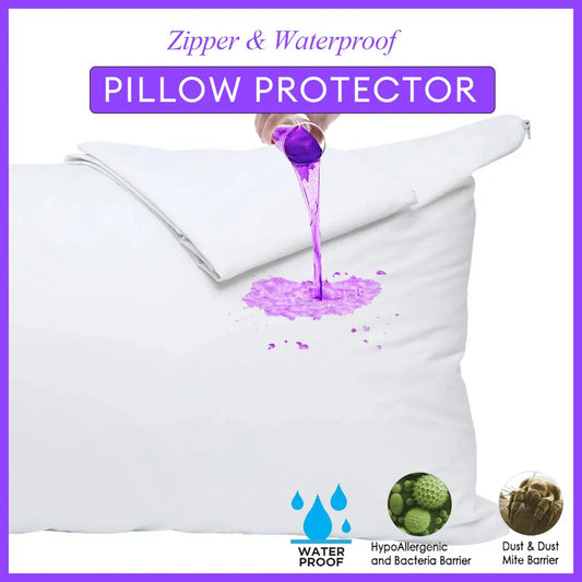 Waterproof Zippered Pillow Protector