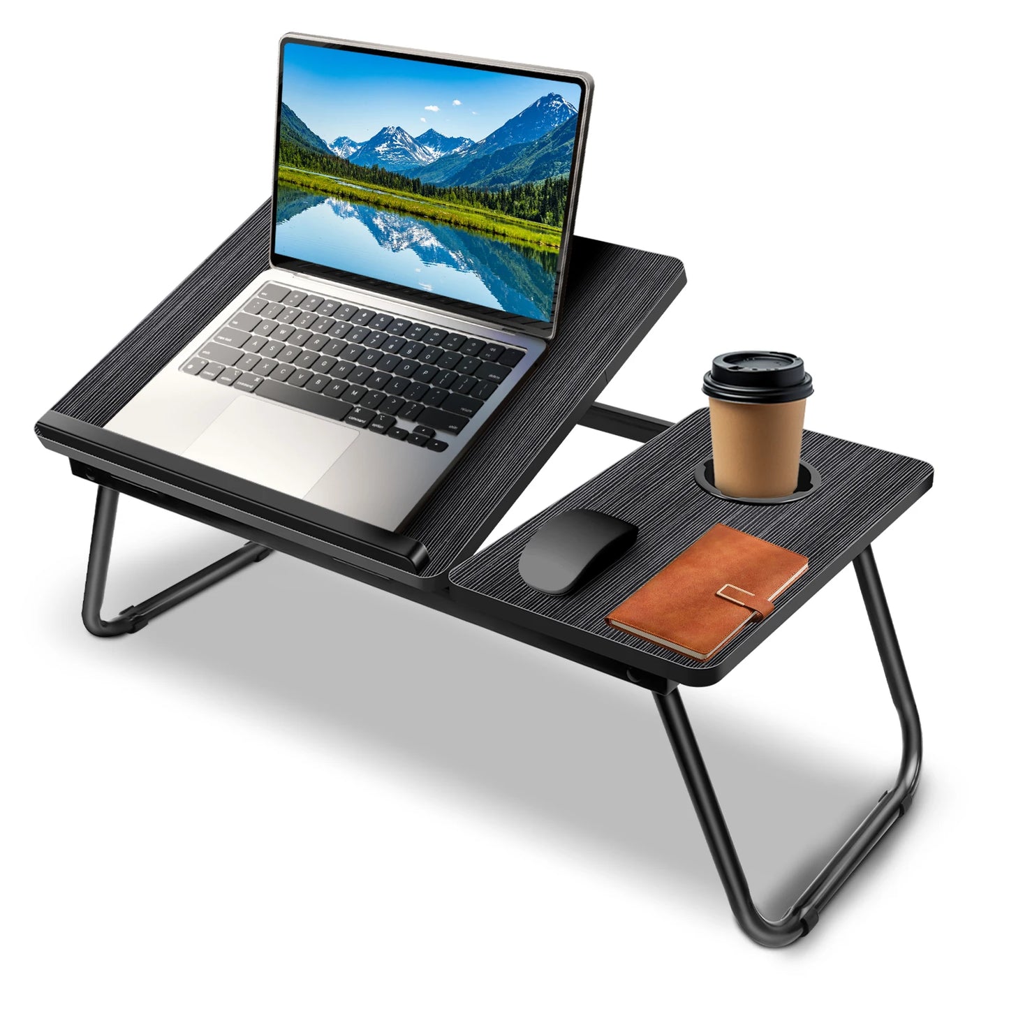 Foldable Laptop Bed Desk with Cup Slot