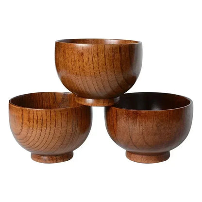 Japanese Wooden Soup & Serving Bowl