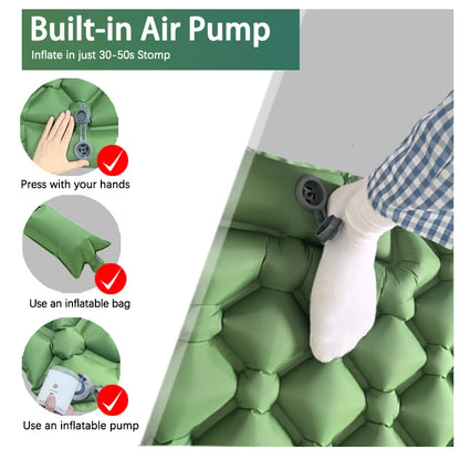 Inflatable Camping Sleeping Pad with Pillow
