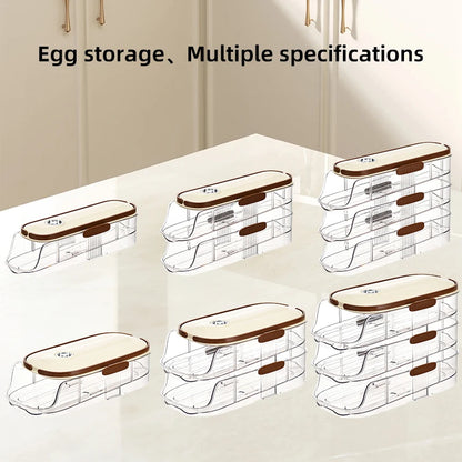 Auto-Rolling Fridge Egg Storage Rack