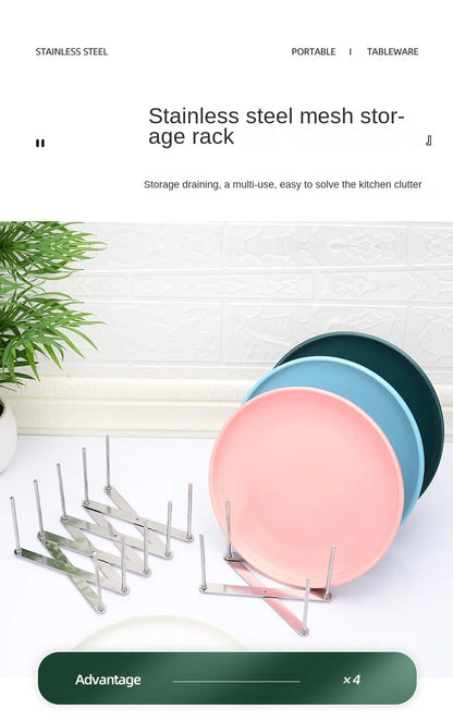 Foldable Dish Drain Rack Organiser