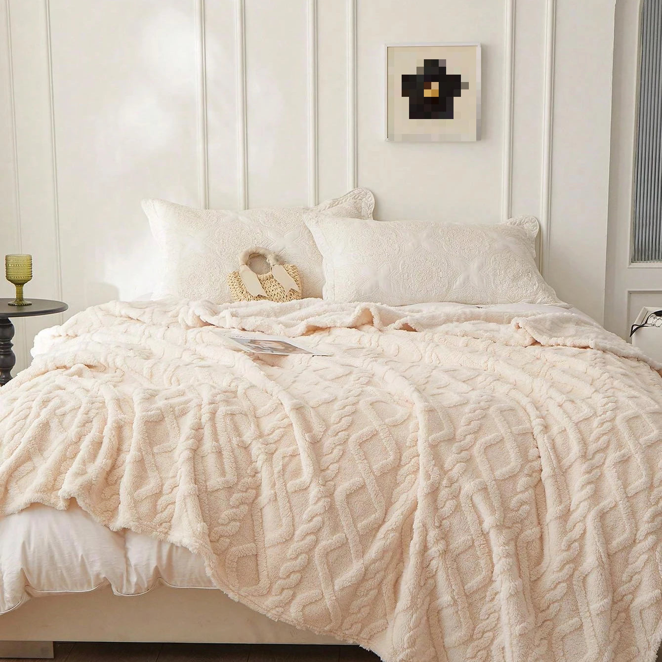 Lightweight Coral Fleece Throw Blanket