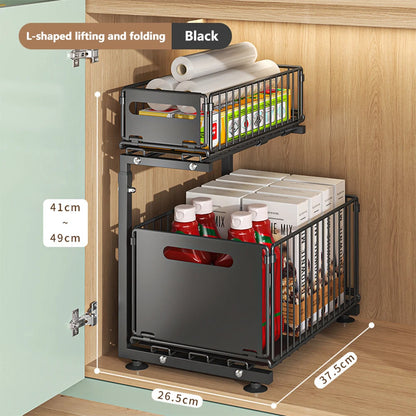 2-Tier Pull-Out Cabinet Organiser