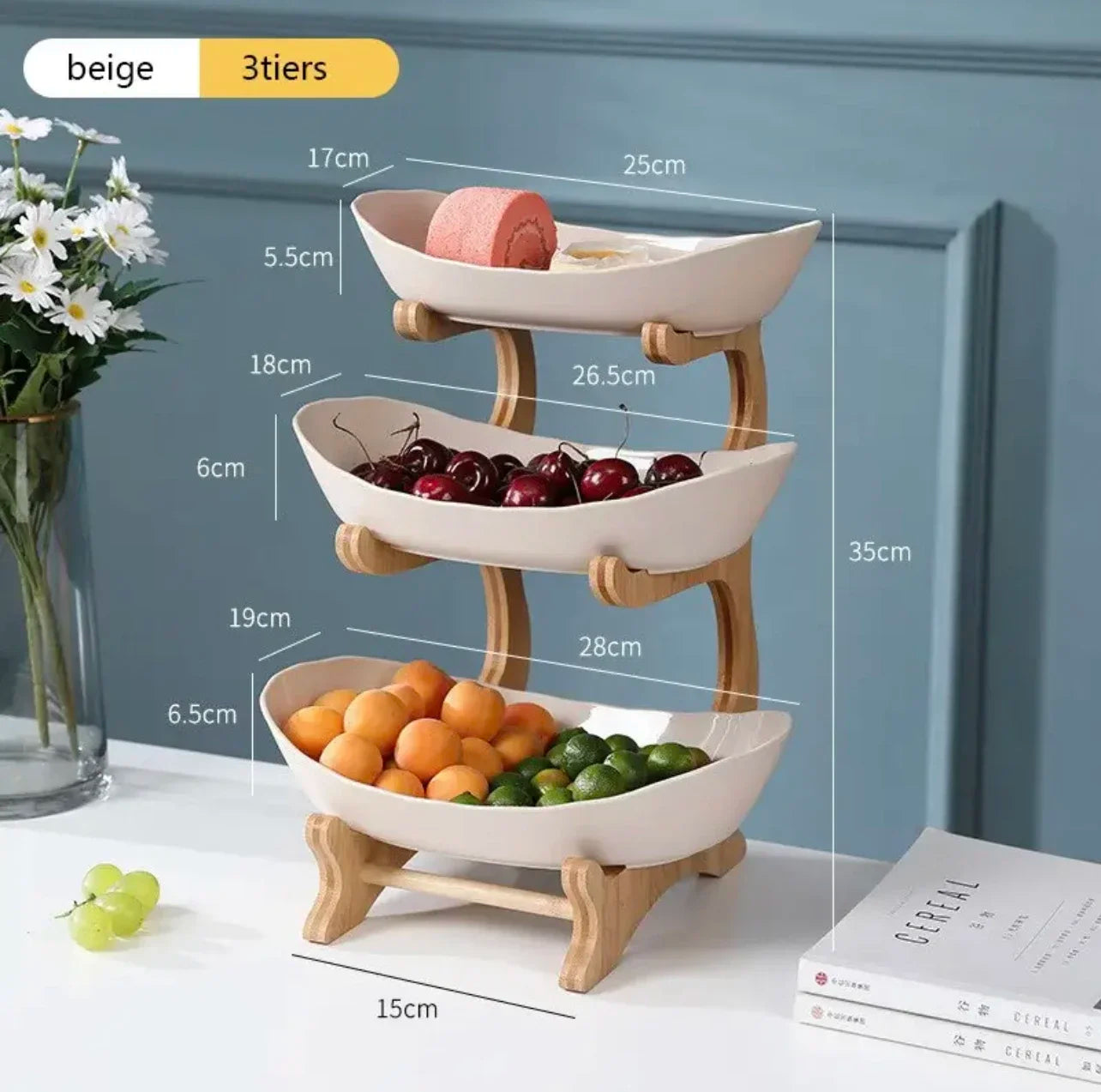 2/3-Tier Fruit Plate & Snack Stand
