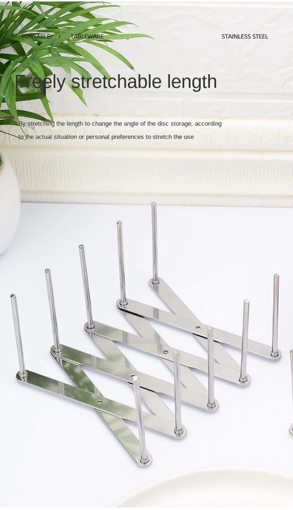 Foldable Dish Drain Rack Organiser
