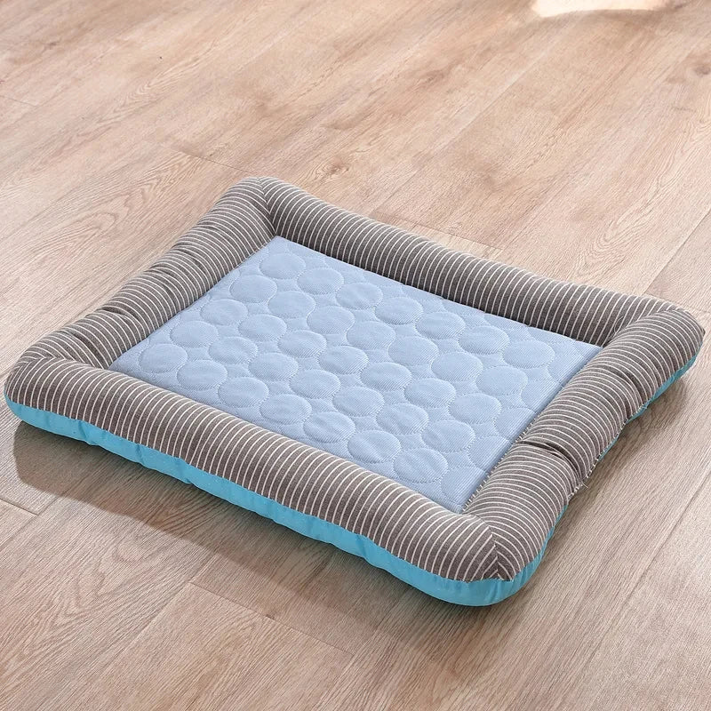 Pet Cooling Mat Ice Silk Summer Bed