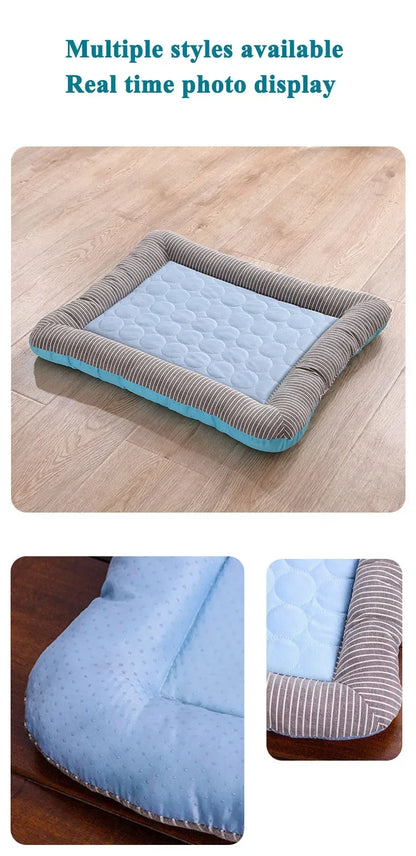 Pet Cooling Mat Ice Silk Summer Bed