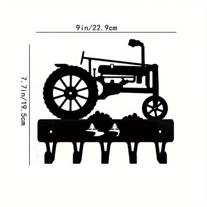 Racing Car Metal Wall Art with Key Hooks
