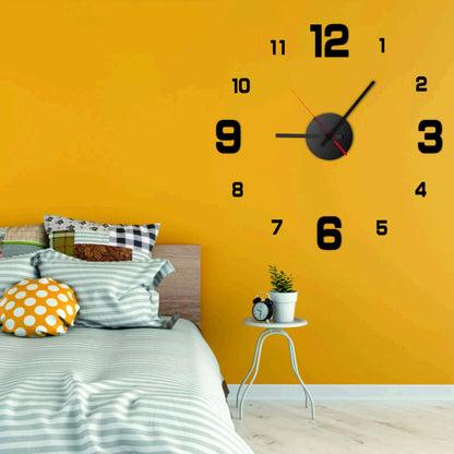 3D Frameless DIY Wall Clock