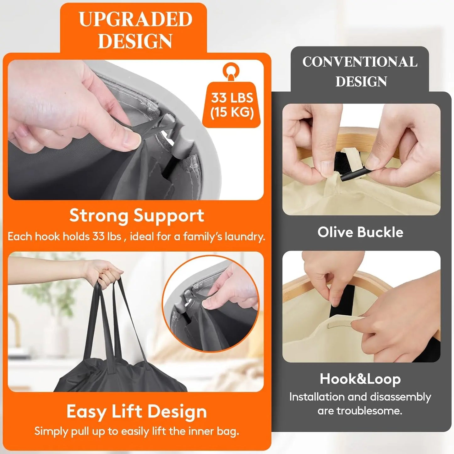 Wheeled Laundry Hamper with Lid