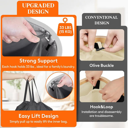 Wheeled Laundry Hamper with Lid