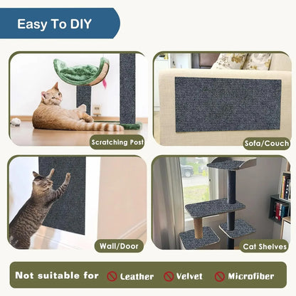 Self-Adhesive Cat Scratching Mat Trimmable