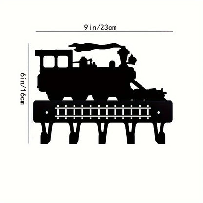 Racing Car Metal Wall Art with Key Hooks