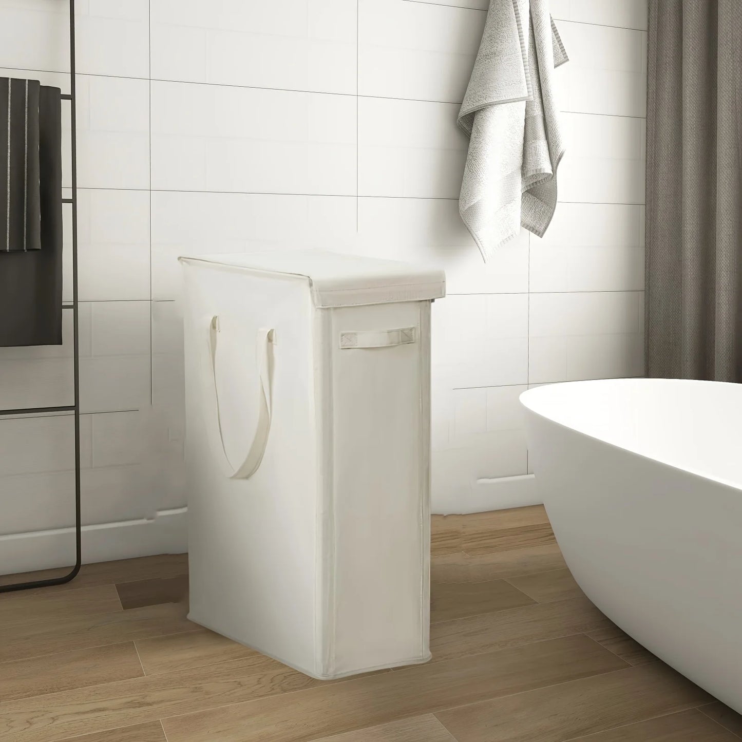 Wheeled Laundry Hamper with Lid
