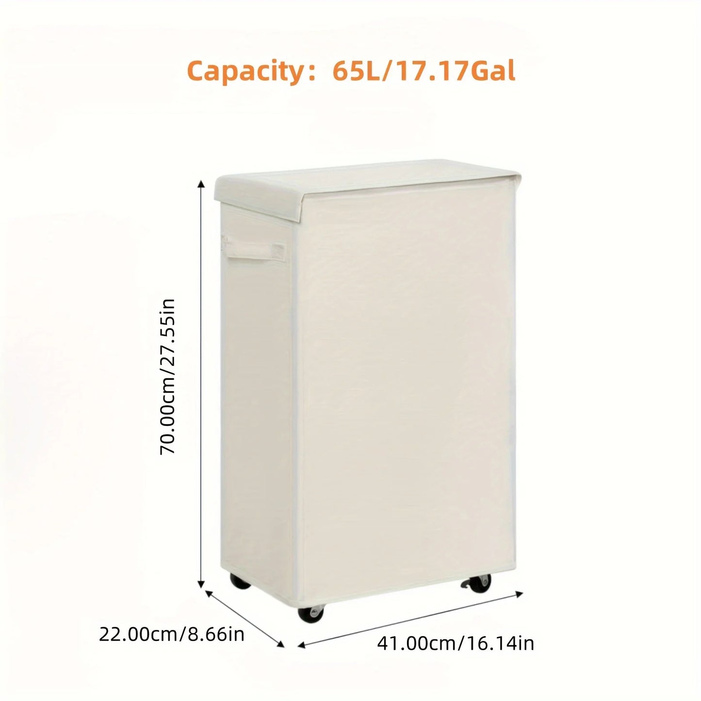 Wheeled Laundry Hamper with Lid