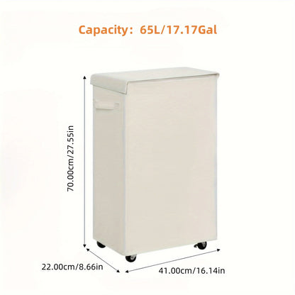 Wheeled Laundry Hamper with Lid