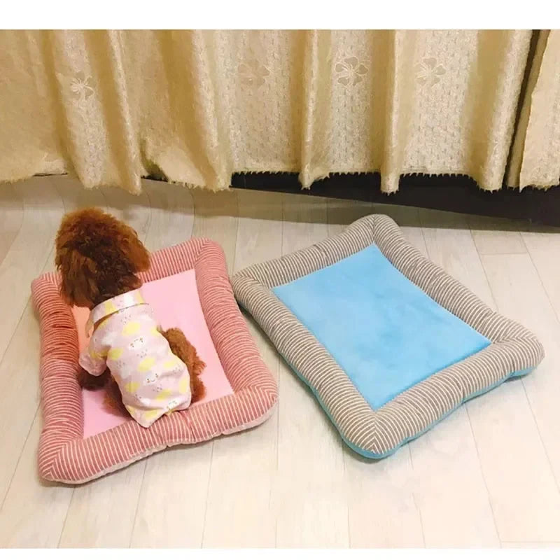 Pet Cooling Mat Ice Silk Summer Bed
