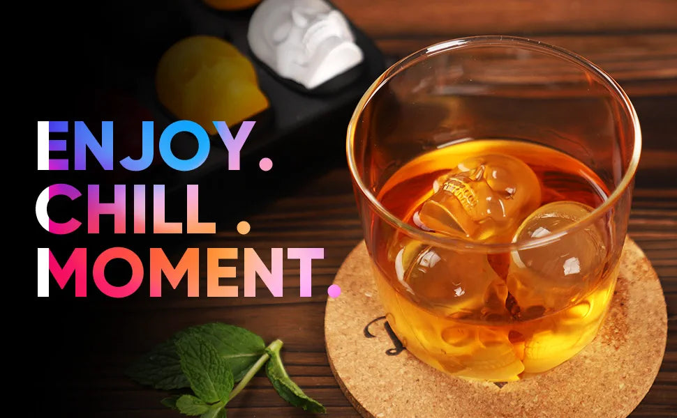 Skull Ice Cube Tray Mould - 10 Cavity