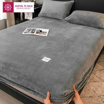 Fluffy Coral Fleece Fitted Sheet