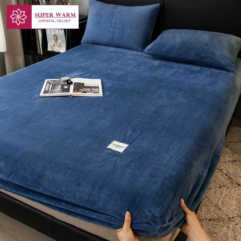 Fluffy Coral Fleece Fitted Sheet