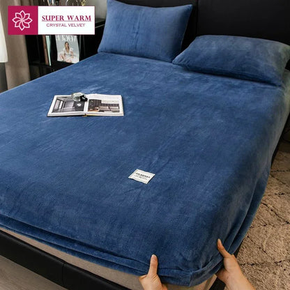 Fluffy Coral Fleece Fitted Sheet