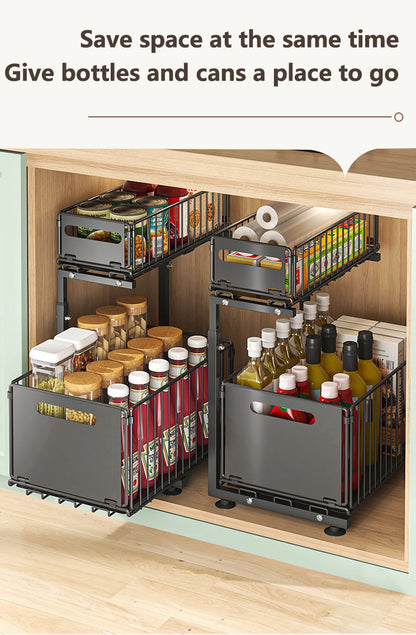 2-Tier Pull-Out Cabinet Organiser