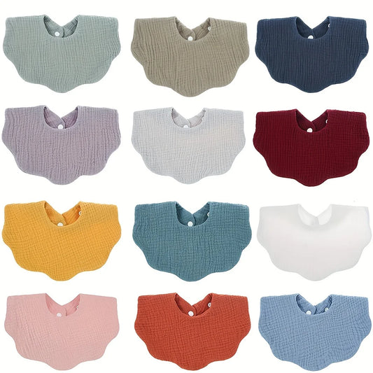 Muslin Baby Bib (6–36 Months) – Ultra Soft Absorbent Cotton Drool & Feeding Bib for Babies and Toddlers & Feeding Saliva Towel