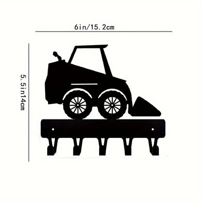 Racing Car Metal Wall Art with Key Hooks