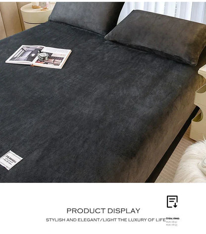 Fluffy Coral Fleece Fitted Sheet