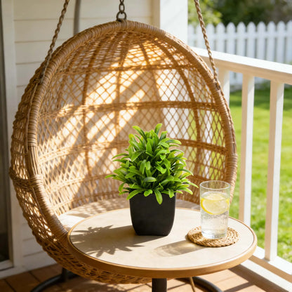 Realistic Faux Eucalyptus Pot Plant