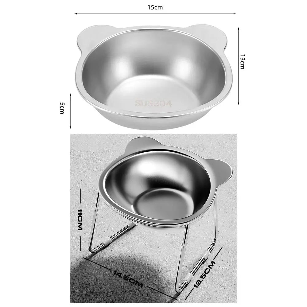 Elevated 304 Steel Cat & Dog Bowl