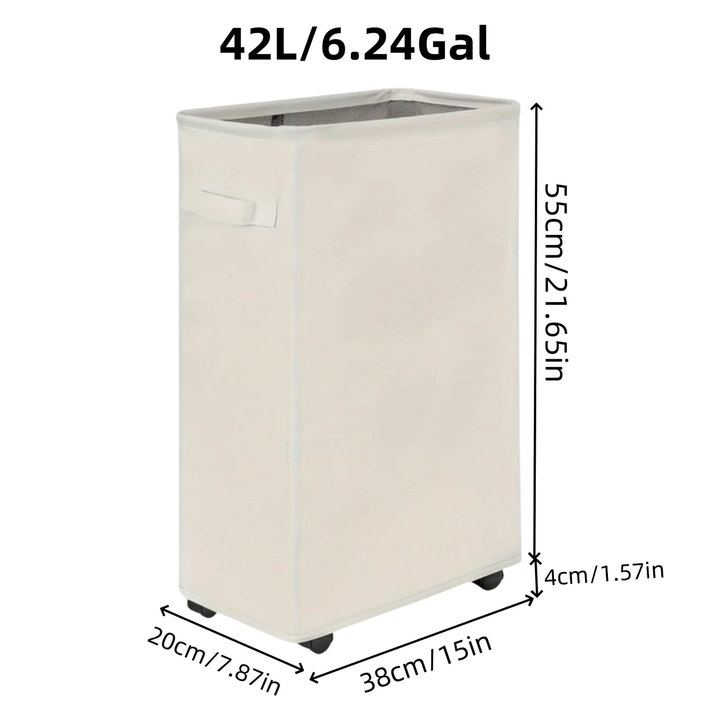 Wheeled Laundry Hamper with Lid