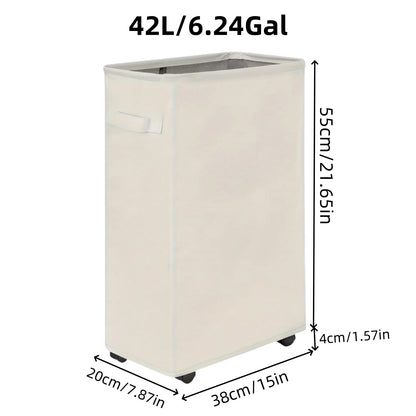 Wheeled Laundry Hamper with Lid