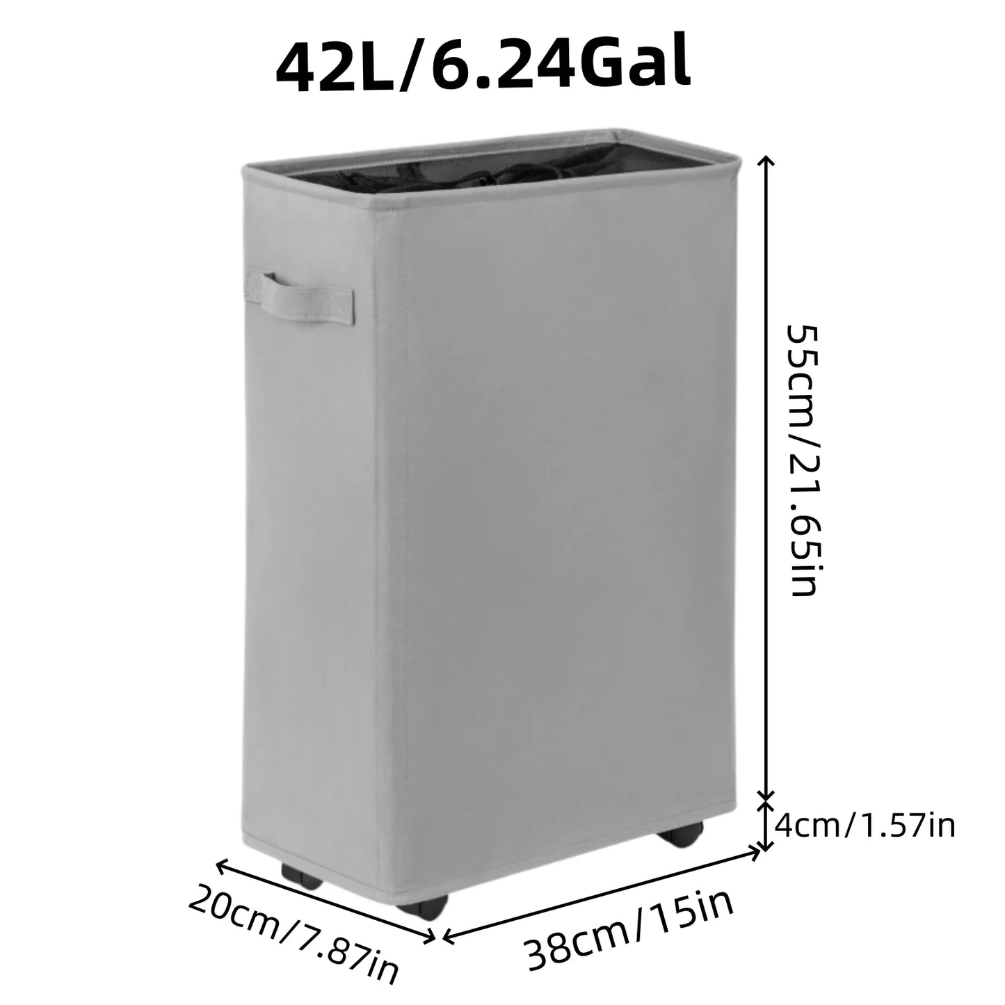 Wheeled Laundry Hamper with Lid