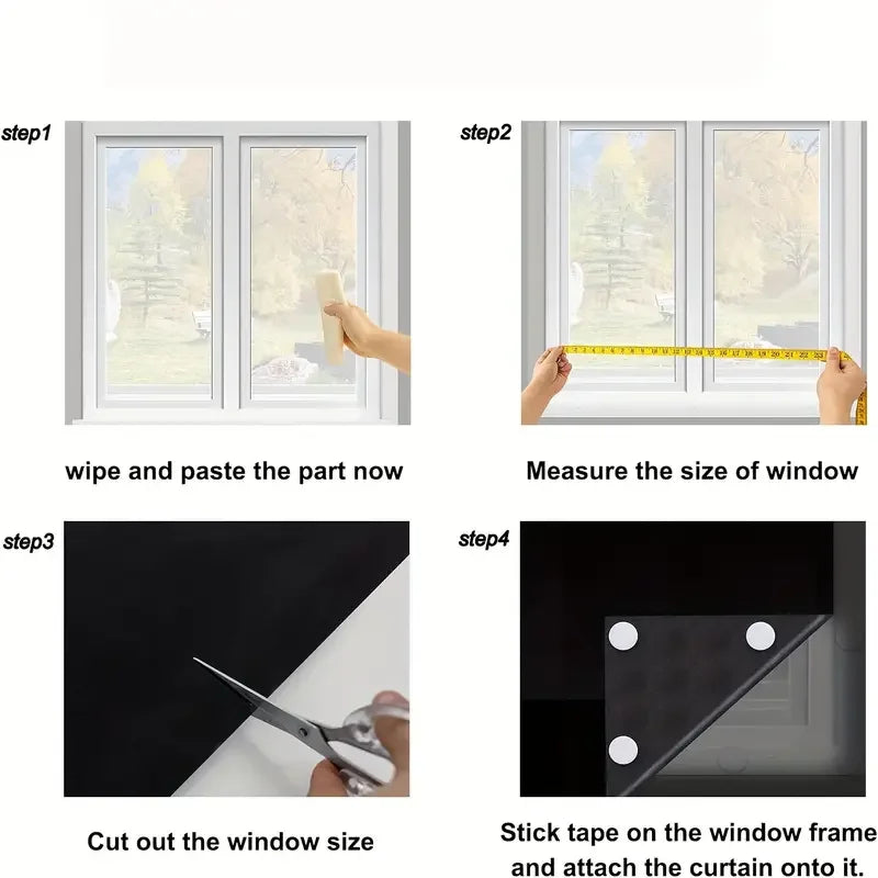 Portable Blackout Curtain Window Film