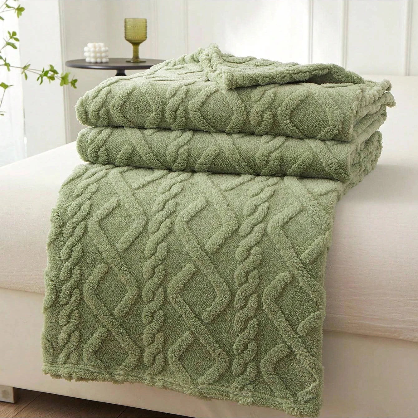 Lightweight Coral Fleece Throw Blanket