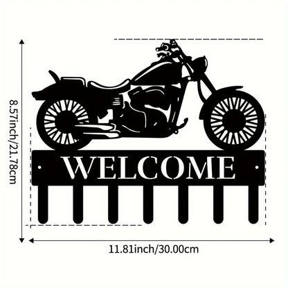 Racing Car Metal Wall Art with Key Hooks