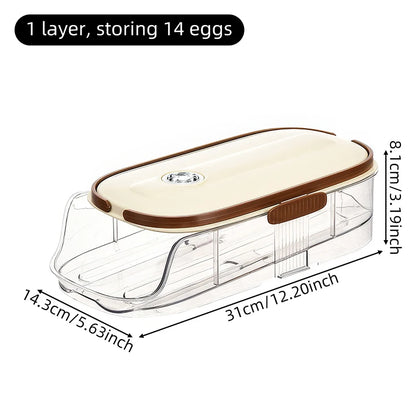Auto-Rolling Fridge Egg Storage Rack